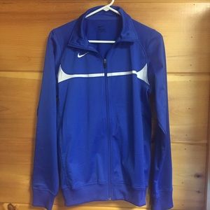[Nike] men’s blue small workout run track jacket